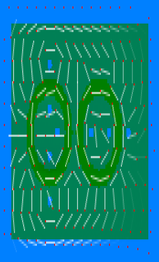 screencapture of Viewer for SR latch at t=45.7ns. similar to above but with the B field polarized counter-clockwise